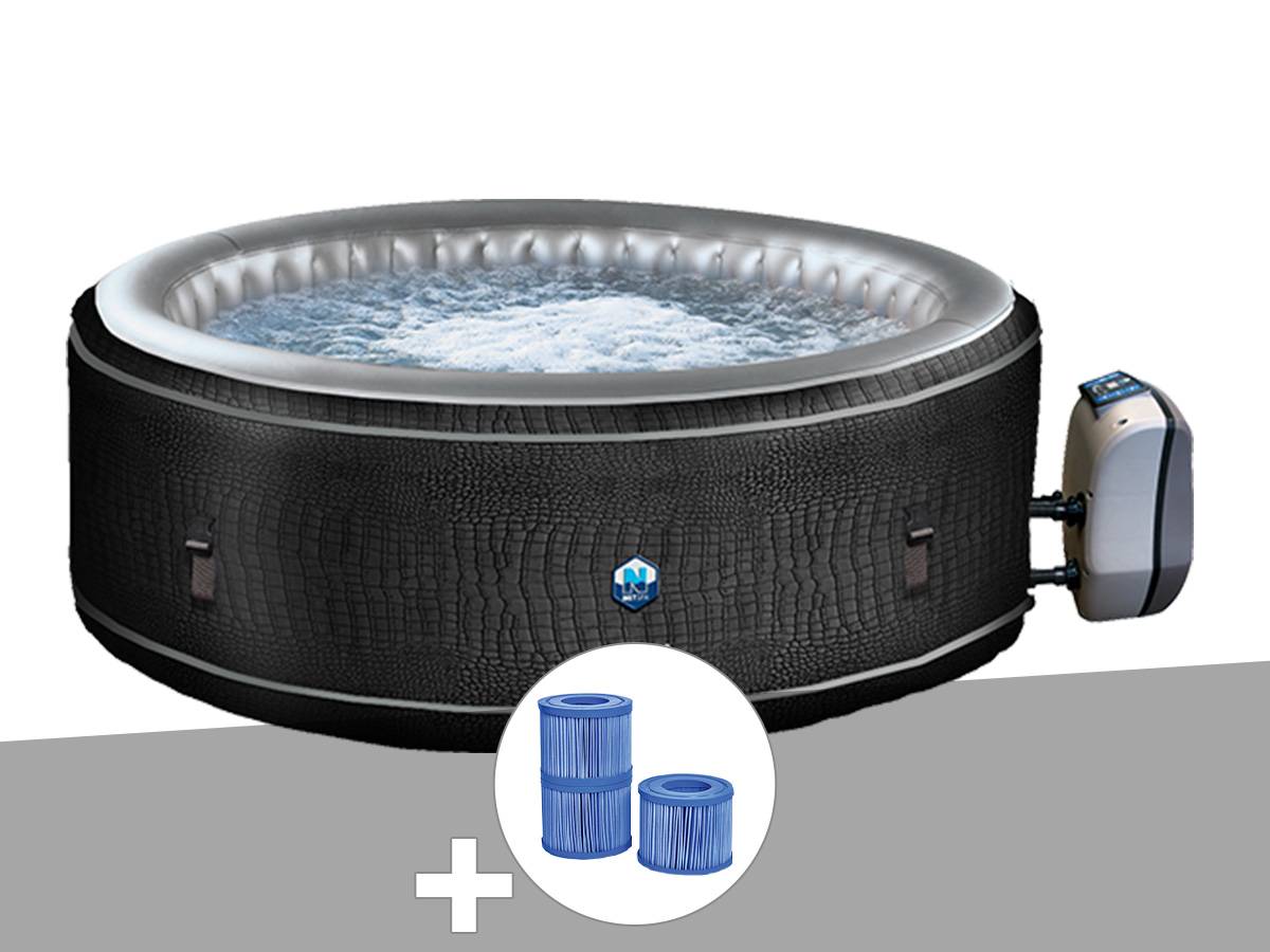 Netspa - Spa gonflable Netspa Boa rond Bulles 5-6 places + 3 cartouches de filtration - Image 1