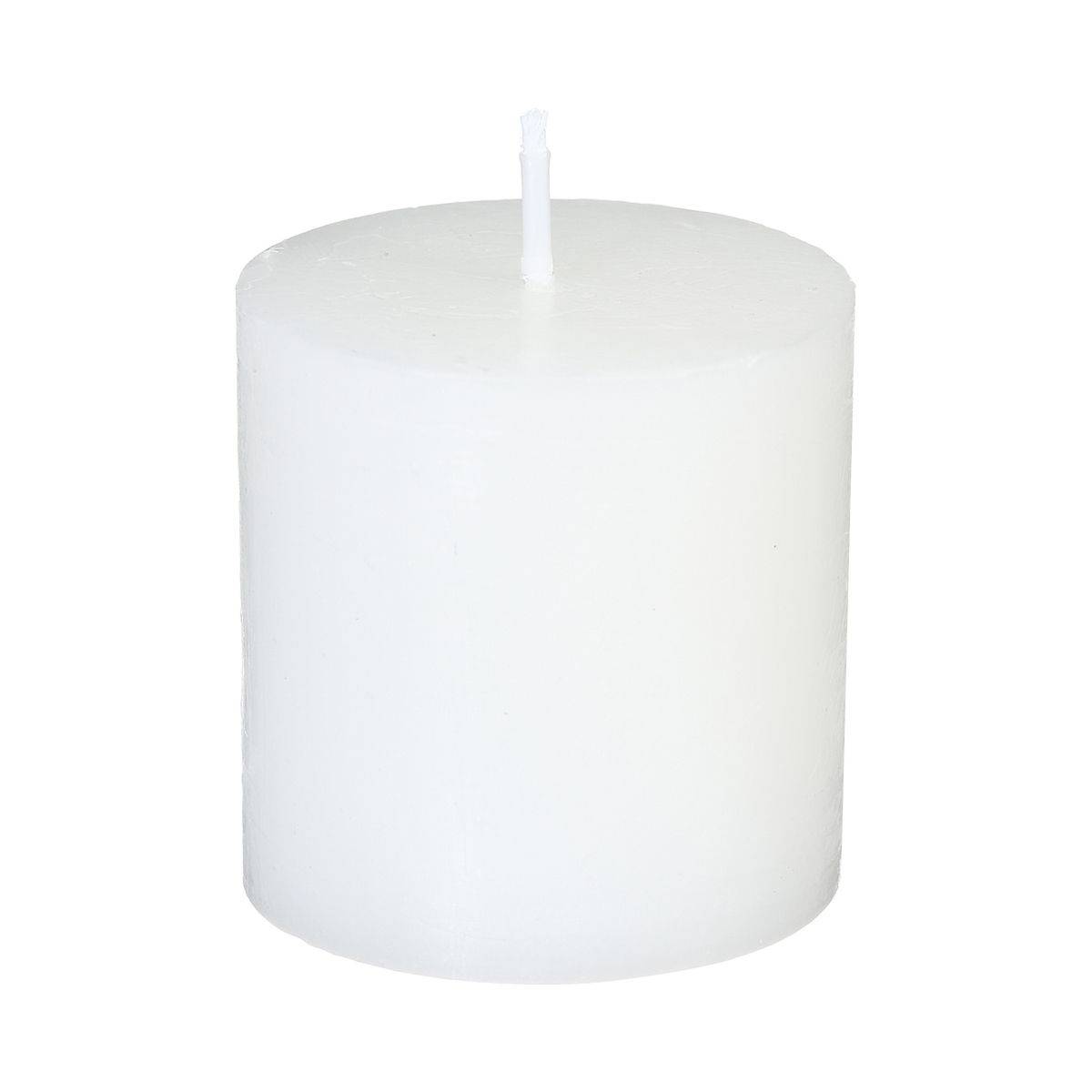 Lot de 4 Bougies décoratives Votive Rustique Blanche D 4.5 cm - Image 2