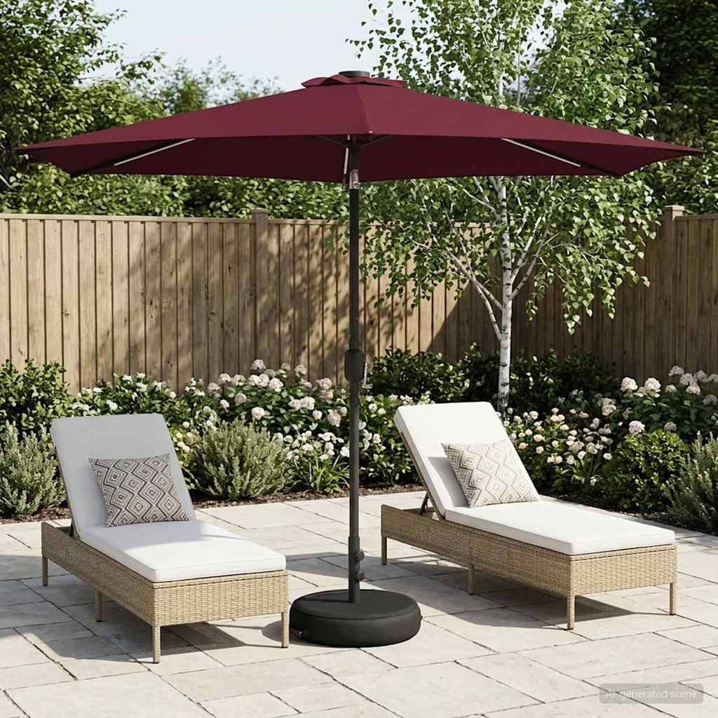 Parasol de jardin polyester bordeaux 296 x 296 x 235 cm - PANGIVO - Image 1