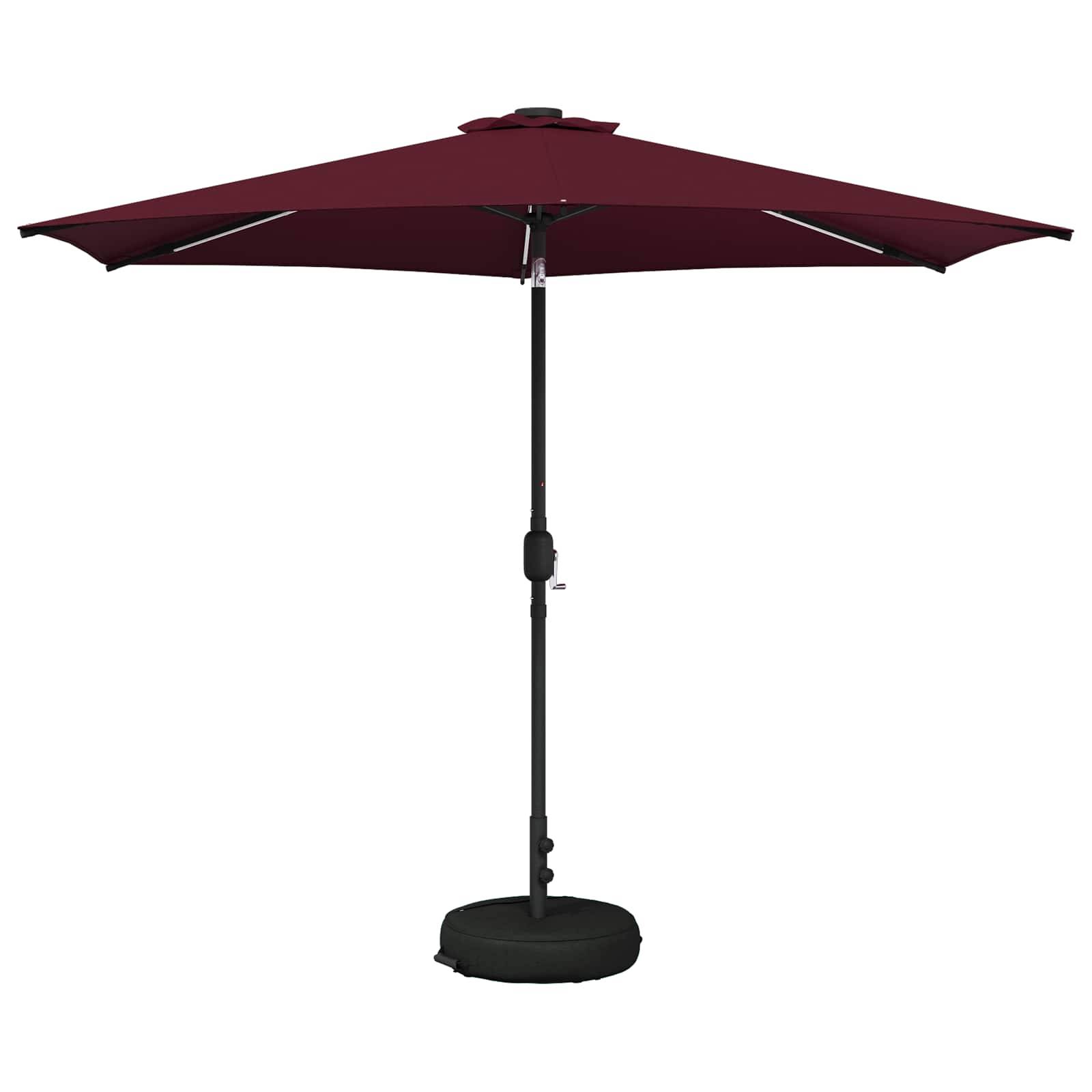 Parasol de jardin polyester bordeaux 296 x 296 x 235 cm - PANGIVO - Image 2