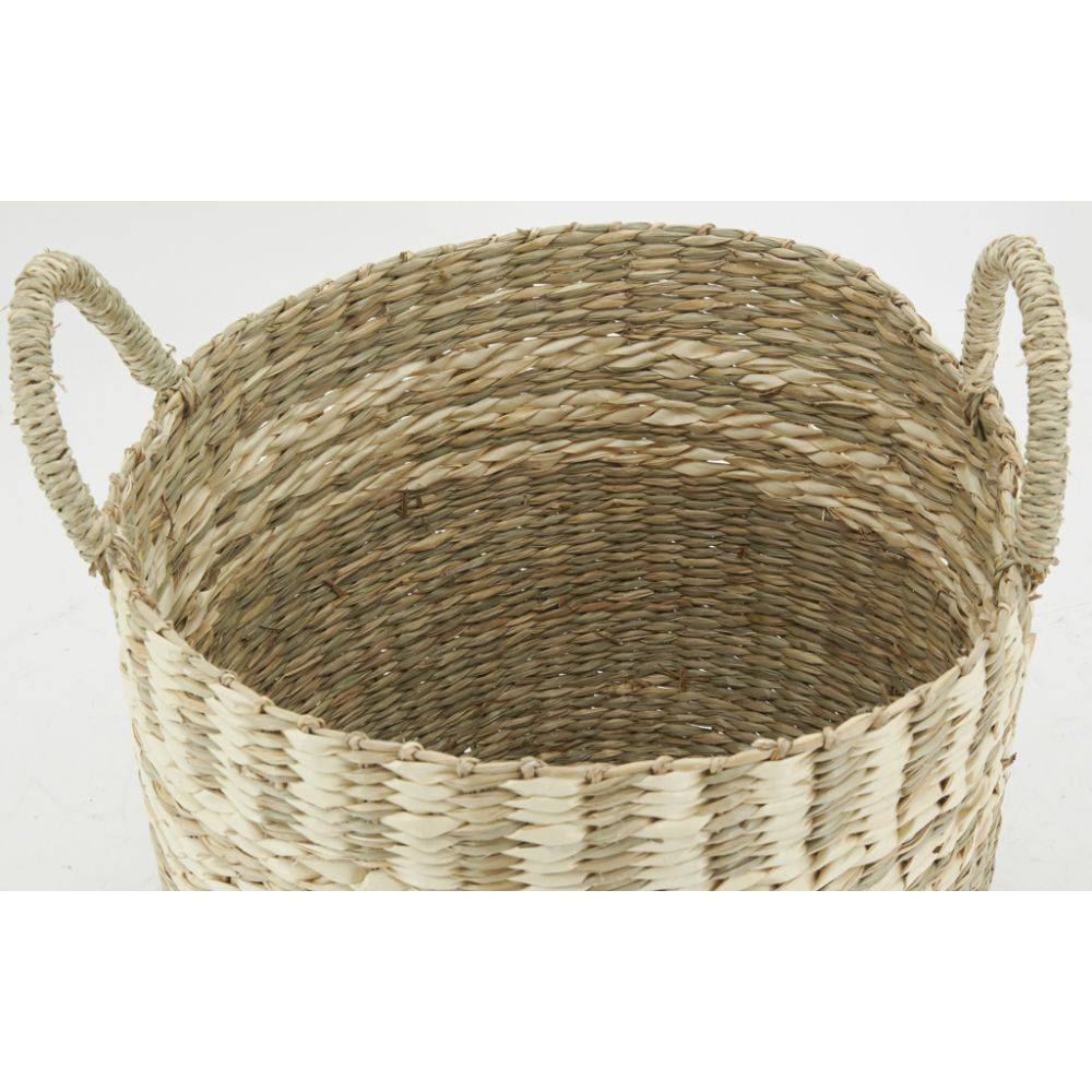 Aubry Gaspard - Cache-pots en jonc de mer naturel tressé (lot de 3) - Image 4