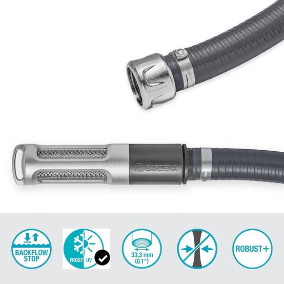 Gardena - Unité d’aspiration 7 m 25 mm (1”) avec filtre inox et clapet anti-retour – Raccord G1” - Image 3