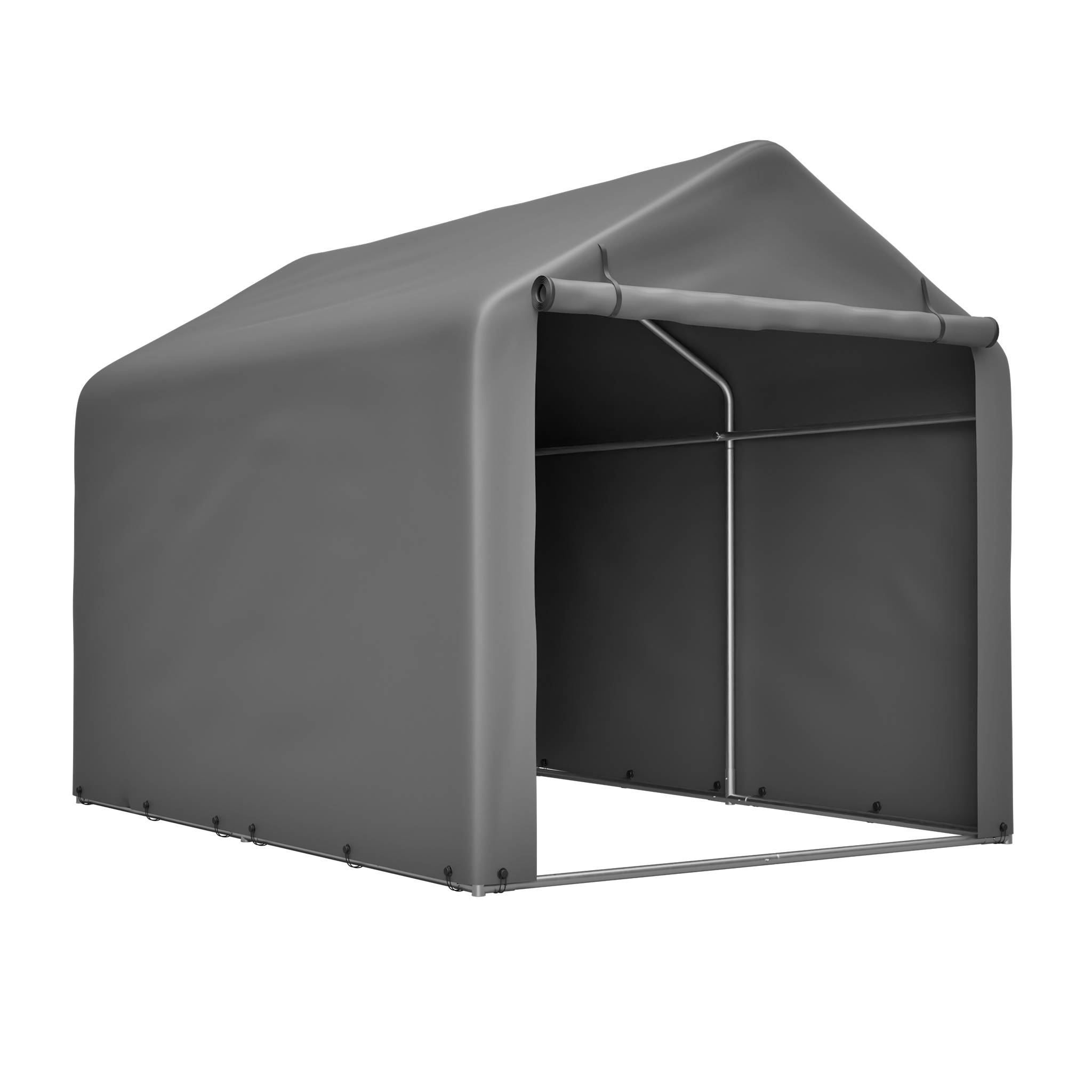 PANGIVO - Garage pour vélo gris en métal et PE, 160 x 220 x 165 cm - PANGIVO - Image 6
