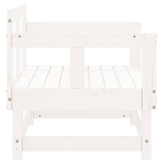 Lot de 2 Chaises de jardin - Chaises d'extérieur - Fauteuils de jardin blanc bois massif de pin-JU12677 - Image 5