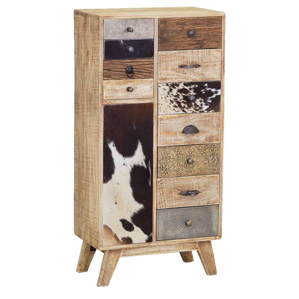 Aubry Gaspard - Commode en manguier et peau de vache - Image 1