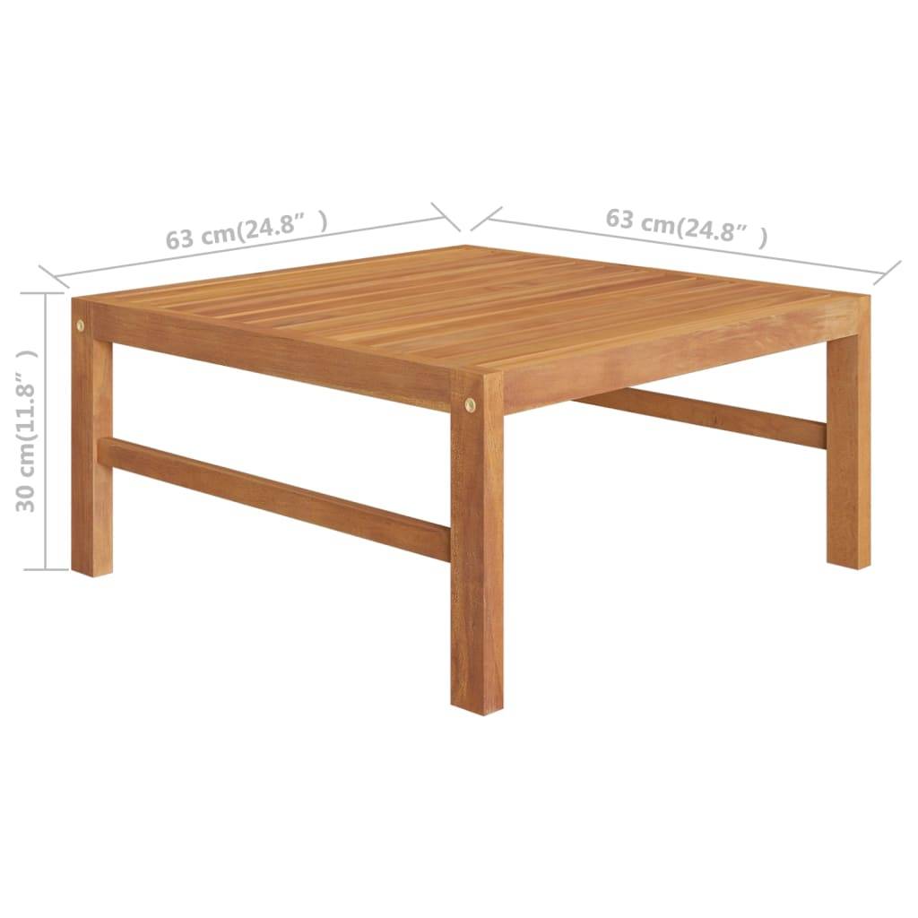 Helloshop26 - Salon de jardin meuble d'extérieur ensemble de mobilier 6 pièces avec coussins crème bois de teck solide - Image 8