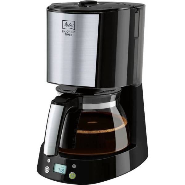 Machine a Cafe - Cafetiere Electrique  filtre MELITTA - Enjoy Top Timer 1017-11 noir - Fonction AromaSelector - Systeme anti-gouttes - Image 1