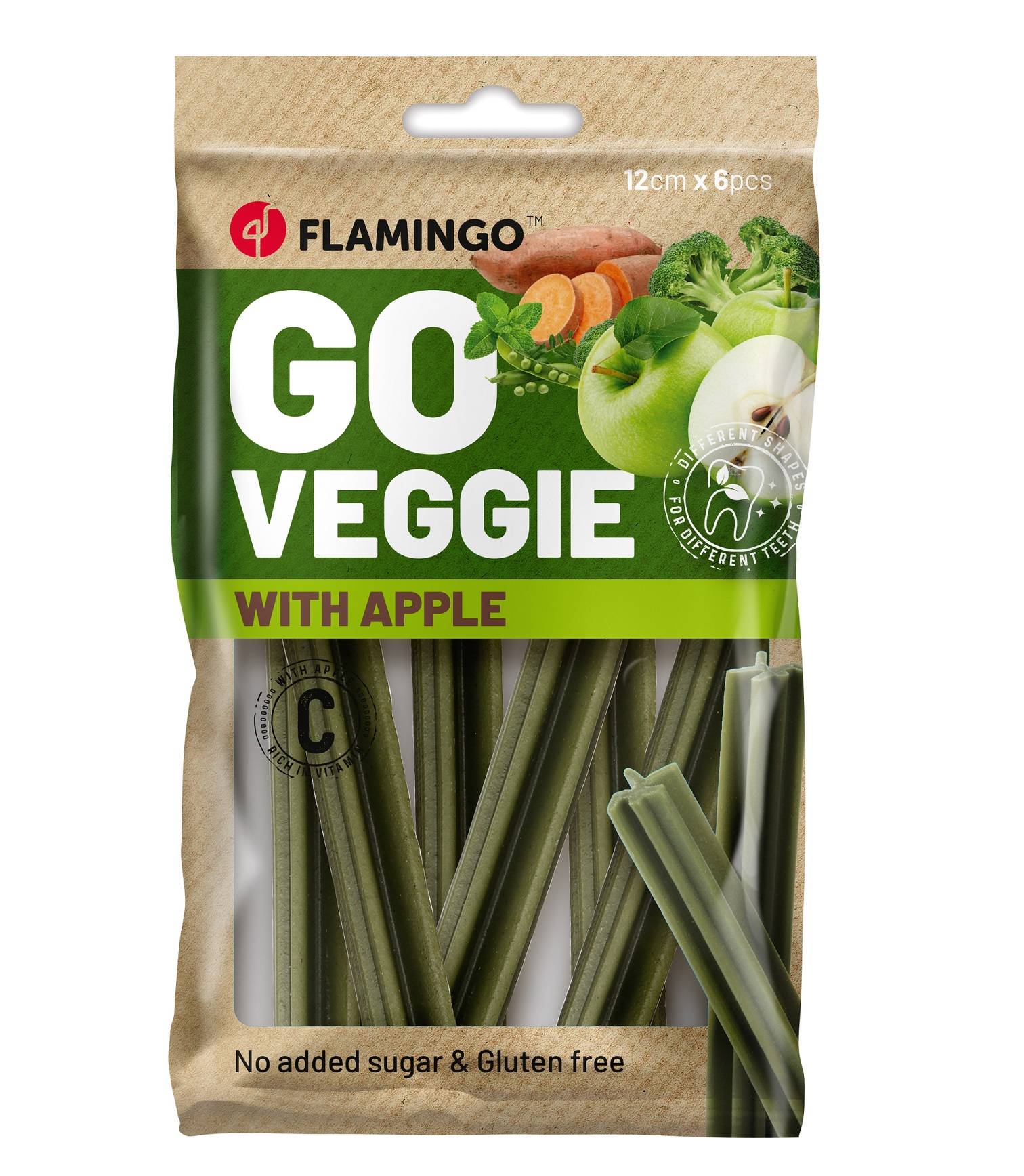 Friandises chien Veggie Bâton avec pomme Vert - Image 2