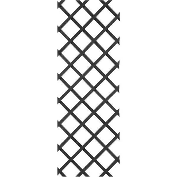 Nature - Treillis extensible - NATURE - Bois - 150 x 50 cm - Anthracite - Avec set de fixation - Image 1