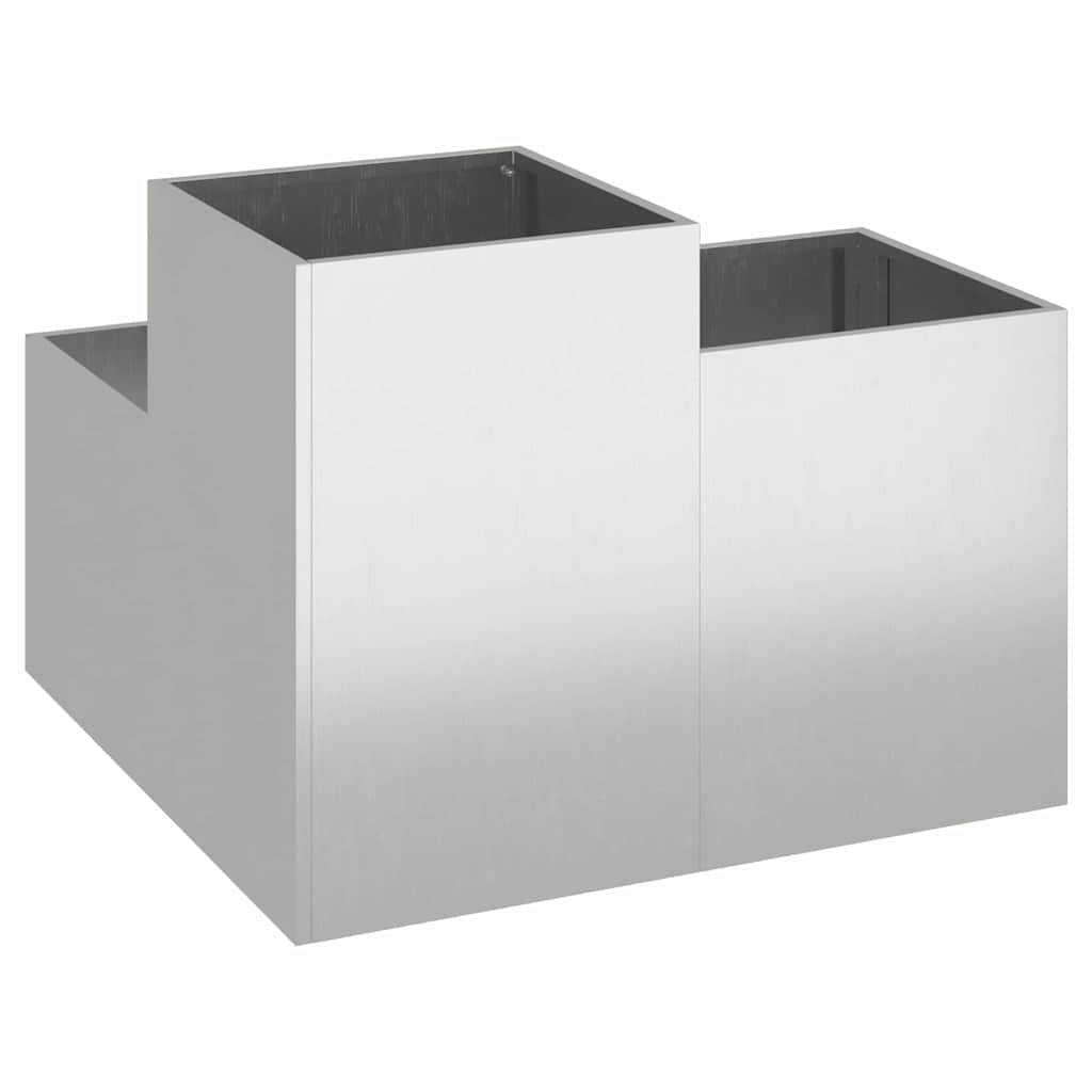 Maison Chic - Cache-pot, Pot De Fleurs Argent 80 x 80 x 60 cm Acier inoxydable g353 - Image 3