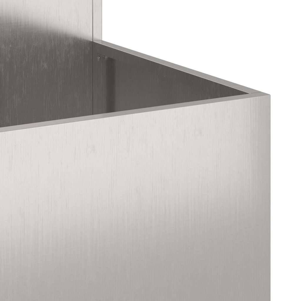 Maison Chic - Cache-pot, Pot De Fleurs Argent 80 x 80 x 60 cm Acier inoxydable g353 - Image 6