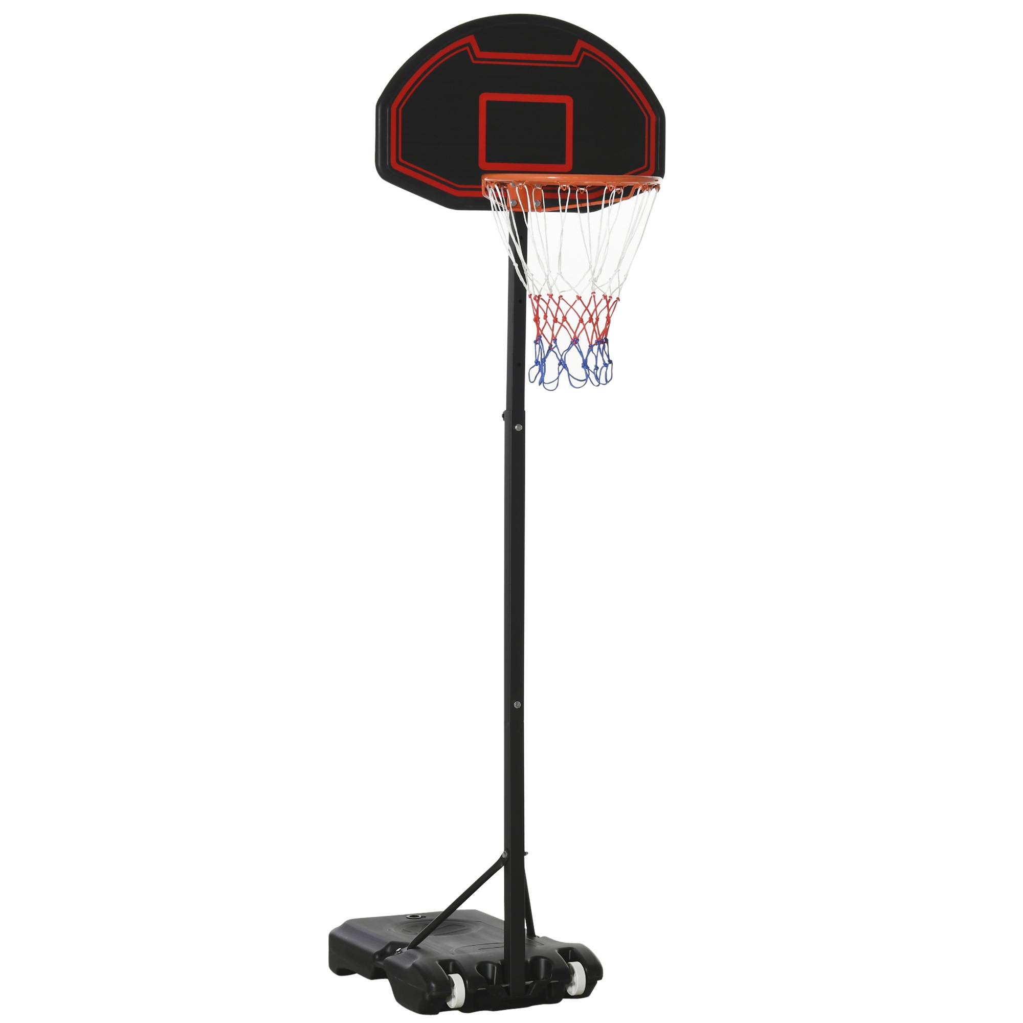 ComfortXL - Panier de basket mobile acier noir hauteur réglable 155-210 cm adolescents intérieur extérieur base lestable - Image 10