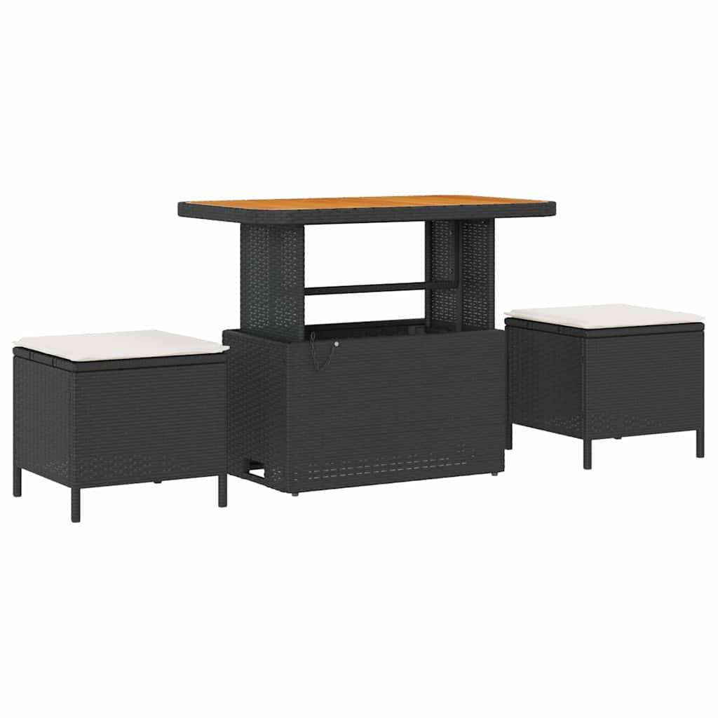 ComfortXL - Salon de Jardin en Poly Rotin 8 pcs avec Coussins Épais pour Extérieur Noir – ComfortXL Outdoor Living - Image 7