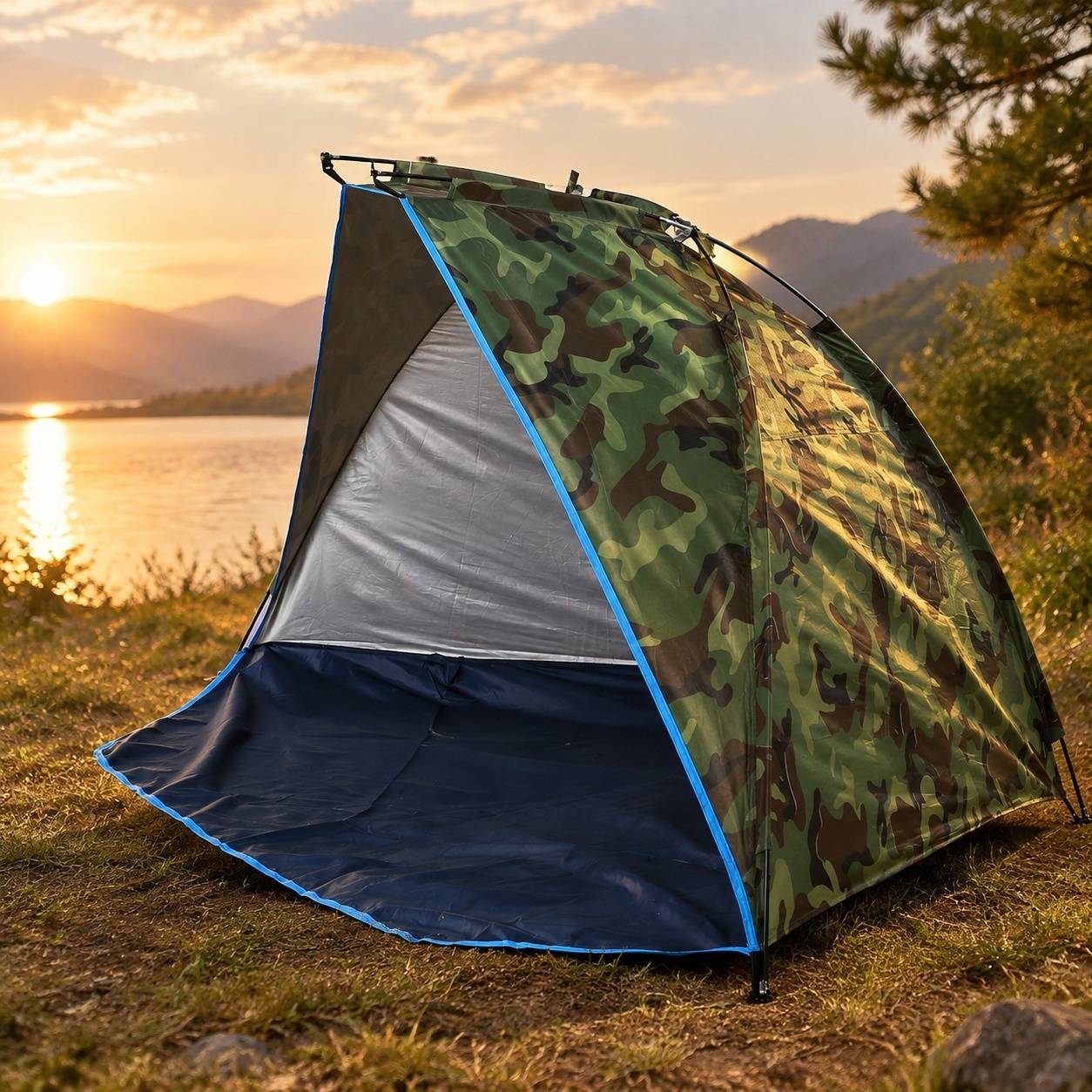 Tente de Pêche Portable Extérieur Anti UV Imperméable Camping Deux Personnes - Image 9