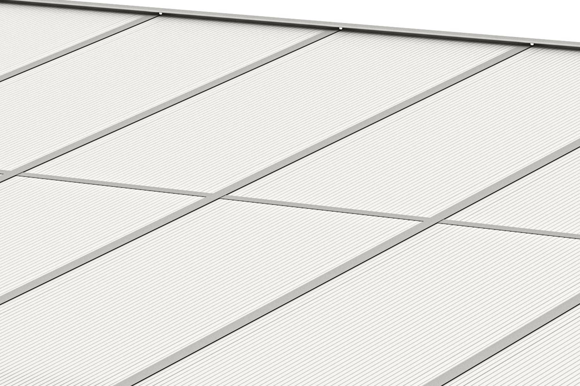 CAZEBOO - Cazeboo Pergola/Carport adossée 13,5 m² KLEO 4,5x3 m blanc - toit terrasse en aluminium et polycarbonate - Image 6