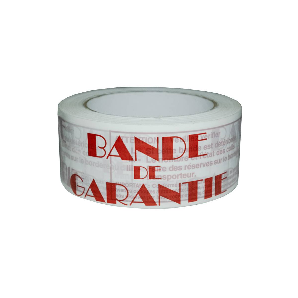 Tecplast - Ruban adhésif d'emballage 28µ blanc imprimé "BANDE DE GARANTIE" en rouge - rouleau adhésif d'expédition 50 mm x 100 m TECPLAST - Image 2