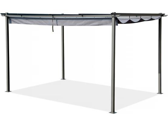 Habitat Et Jardin - Pergola En Métal Avec Toit Rétractable - 3 X 4 M - Gris Anthracite -habitat Et Jardin - Image 1