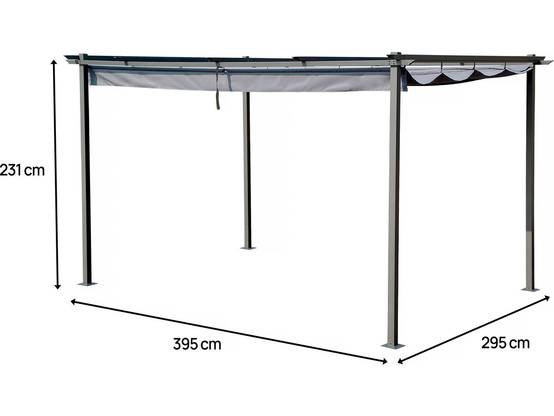 Habitat Et Jardin - Pergola En Métal Avec Toit Rétractable - 3 X 4 M - Gris Anthracite -habitat Et Jardin - Image 3