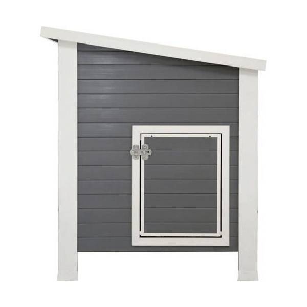 Kerbl Poulailler Barney Plastique 2-4 poules - 137x73x83 cm - Gris et blanc - 60% PVC 40% bois - Image 3