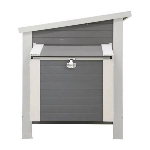Kerbl Poulailler Barney Plastique 2-4 poules - 137x73x83 cm - Gris et blanc - 60% PVC 40% bois - Image 2