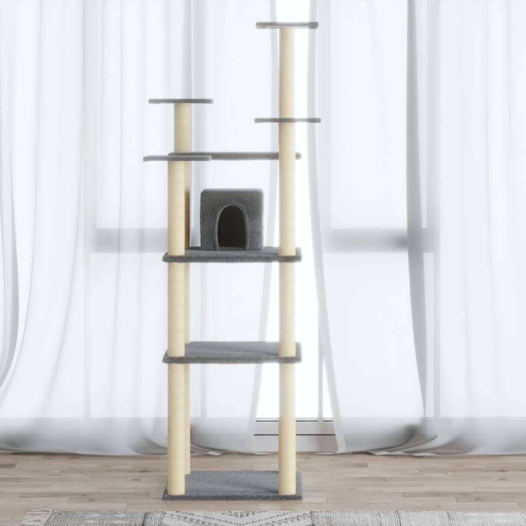 Vidaxl - Arbre à chat avec griffoirs en sisal Gris clair 171 cm vidaXL 171486 - Image 1