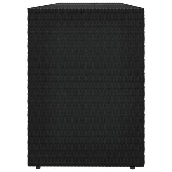 Armoire de jardin - Armoire d'extérieur - Armoire de rangement jardin Noir 198x55,5x80 cm Résine tressée - Image 5