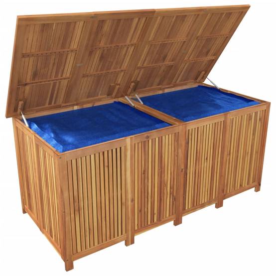 Coffre de rangement - Boîte de rangement de jardin 175x80x75 cm bois massif d'acacia rj67 - Image 3