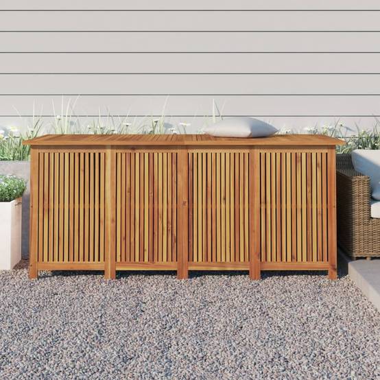 Coffre de rangement - Boîte de rangement de jardin 175x80x75 cm bois massif d'acacia rj67 - Image 2