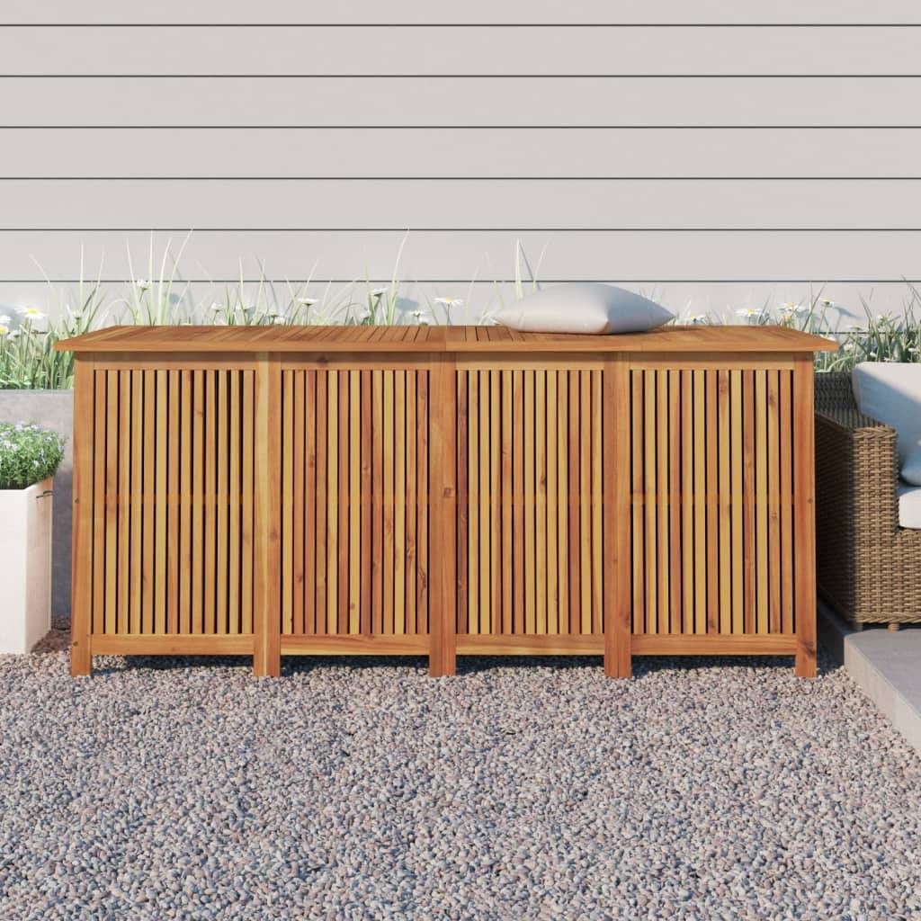 Coffre de rangement - Boîte de rangement de jardin 175x80x75 cm bois massif d'acacia rj67 - Image 2