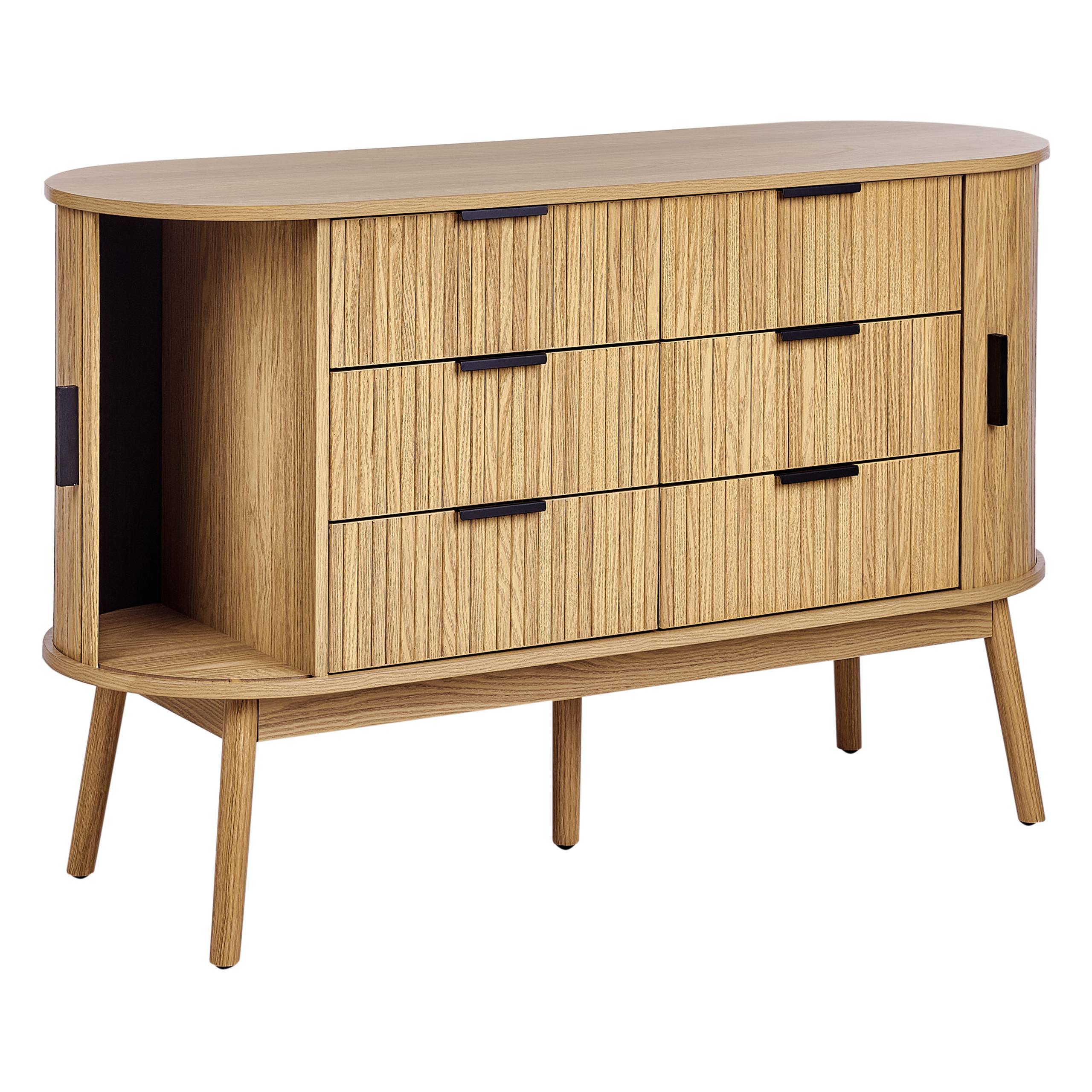 Beliani - Commode MDF Marron SELAH - 120x40x75- Beliani - Image 6