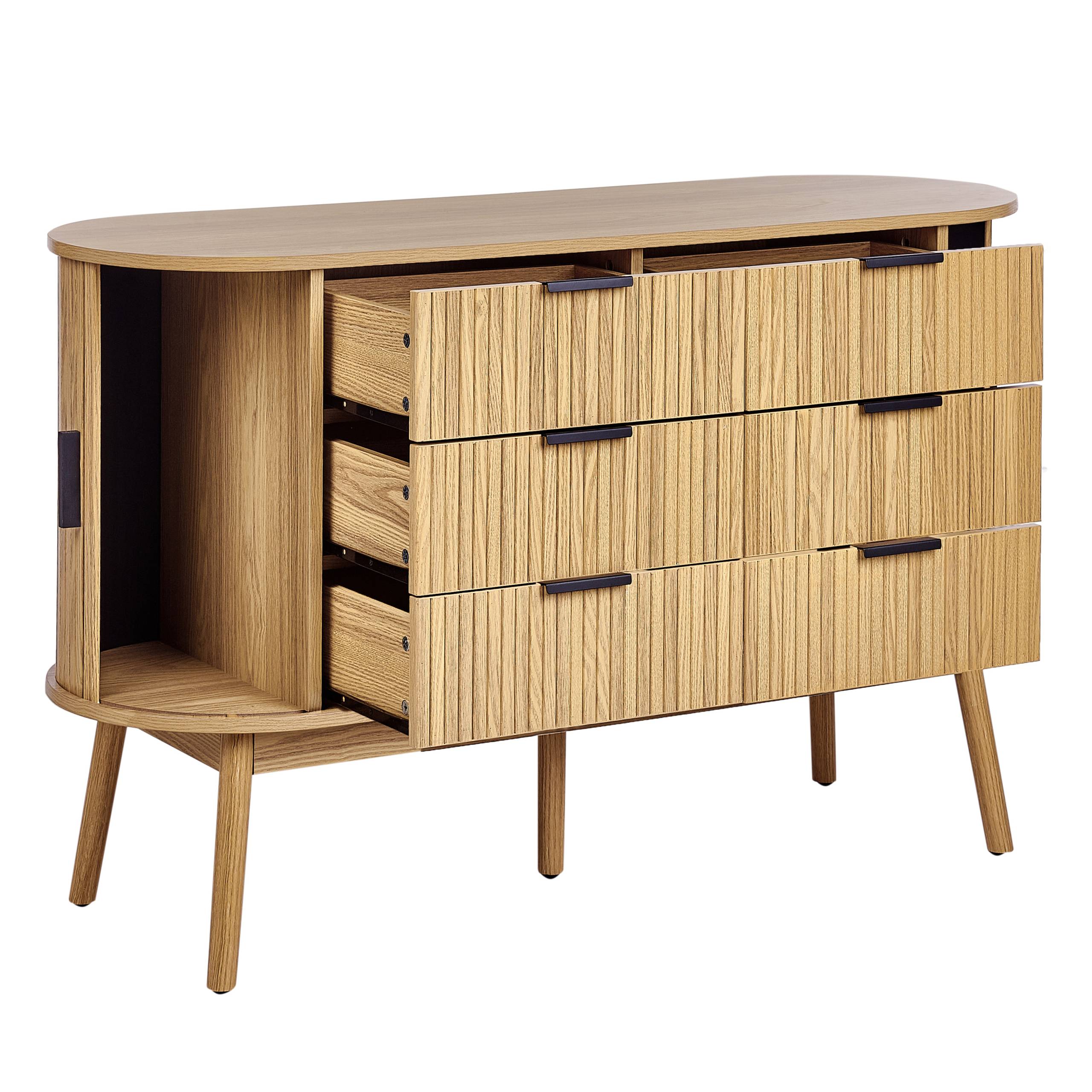 Beliani - Commode MDF Marron SELAH - 120x40x75- Beliani - Image 7