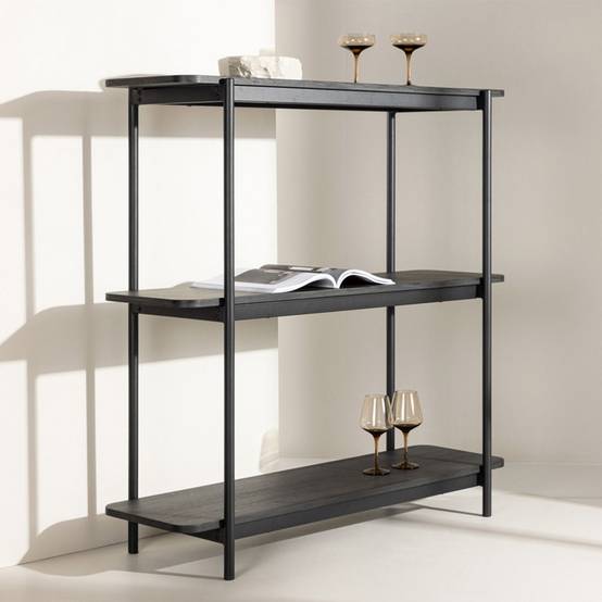 Étagère 3 Niveaux "Heim" 120cm Noir - Image 6