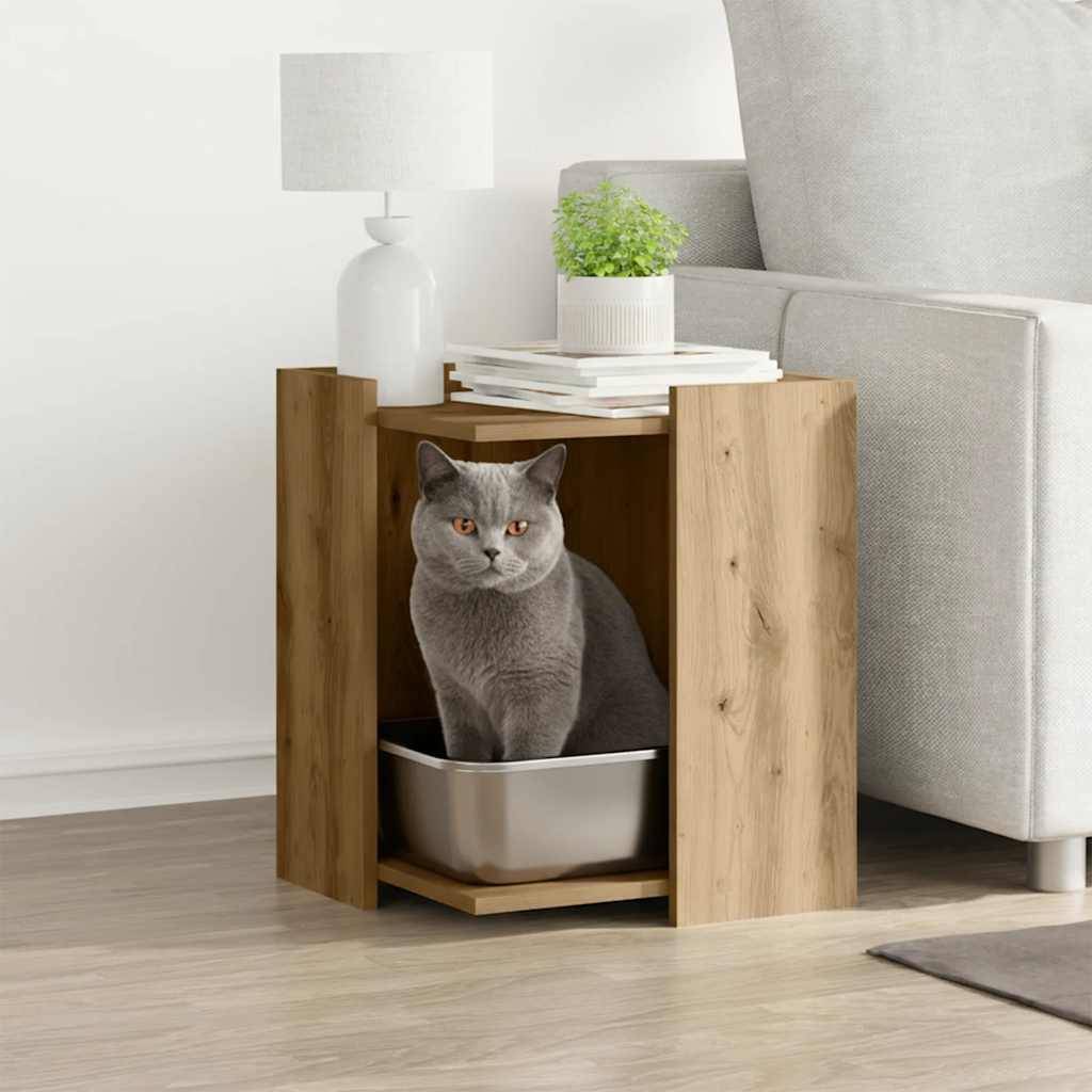 Prolenta Premium - Meuble à litière pour chat bois marron 42 x 42 x 51 cm - Prolenta premium p335.8 - Image 2