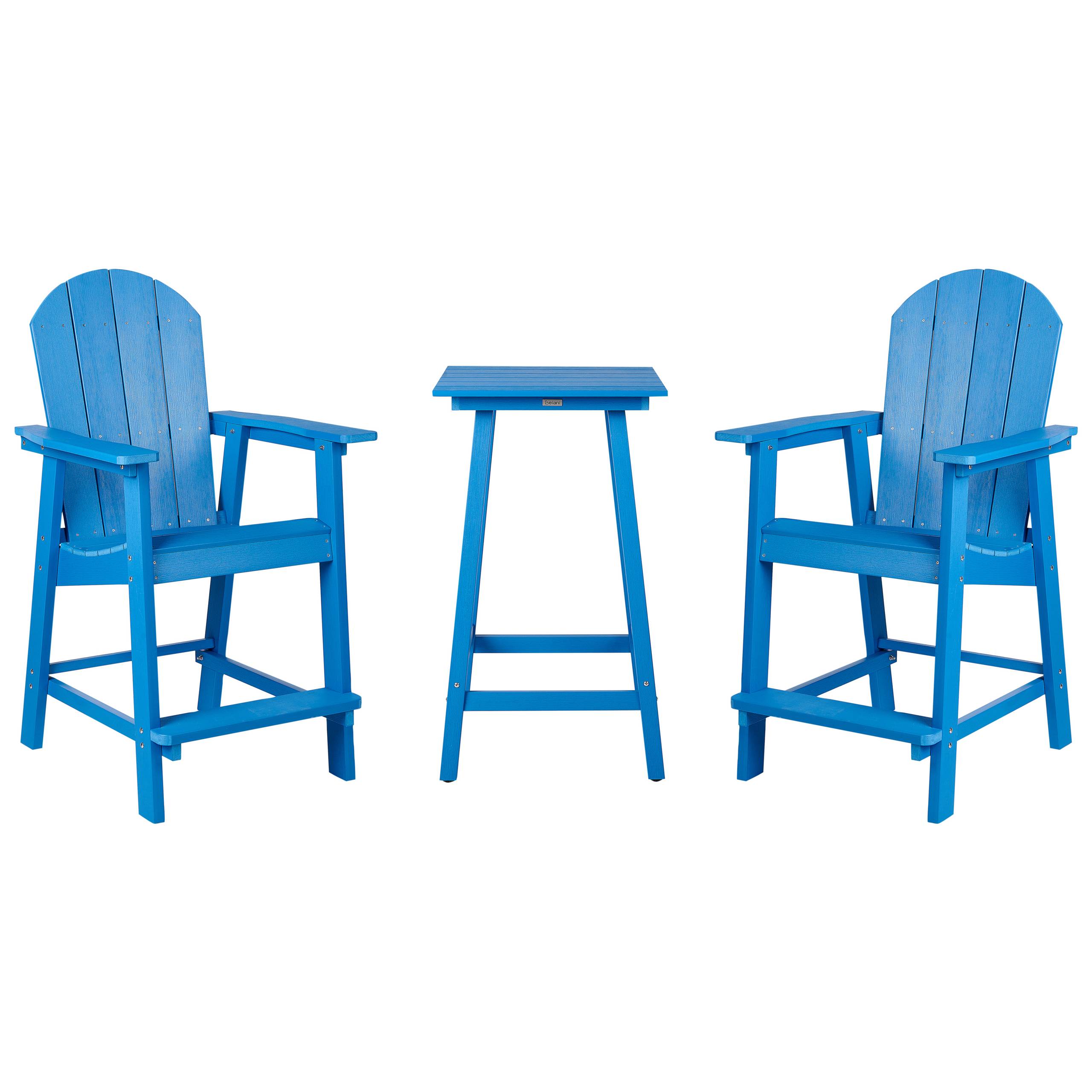 Beliani - Set de bistrot, 2 Personnes Matière synthétique Bleu ADIRONDACK - 58x71x133- Beliani - Image 2