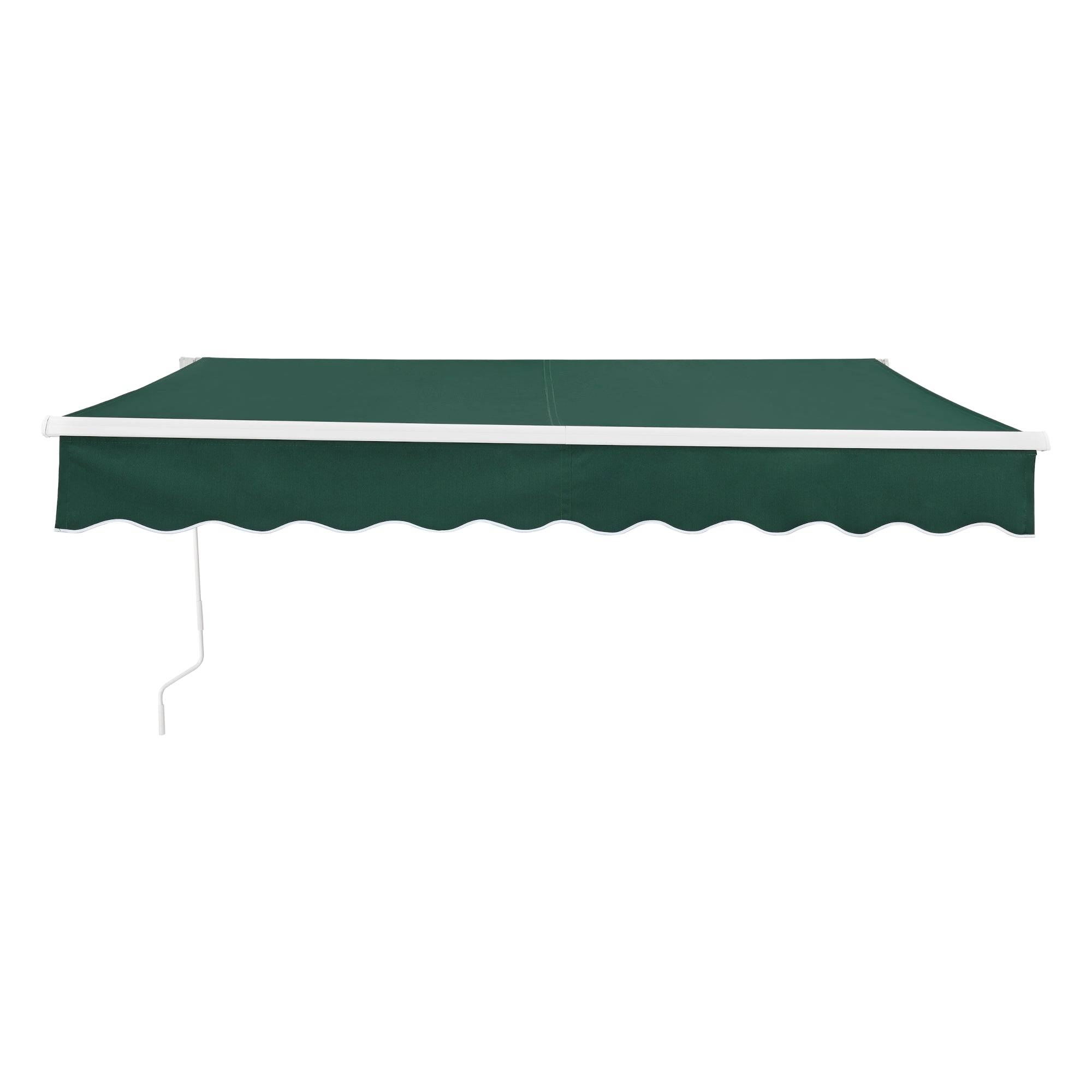 Helloshop26 - Store banne avec manivelle 350 x 250 cm vert foncé - Image 2
