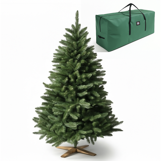 Sapin de Noël artificiel 220cm Arbre de Noël Support et sac de rangement inclus - Image 1