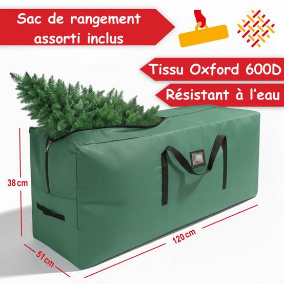 Sapin de Noël artificiel 220cm Arbre de Noël Support et sac de rangement inclus - Image 3