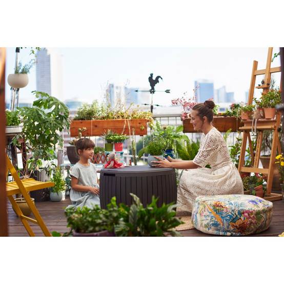 Keter - Coffre de jardin Circawood - 132 L - Gris - Image 6