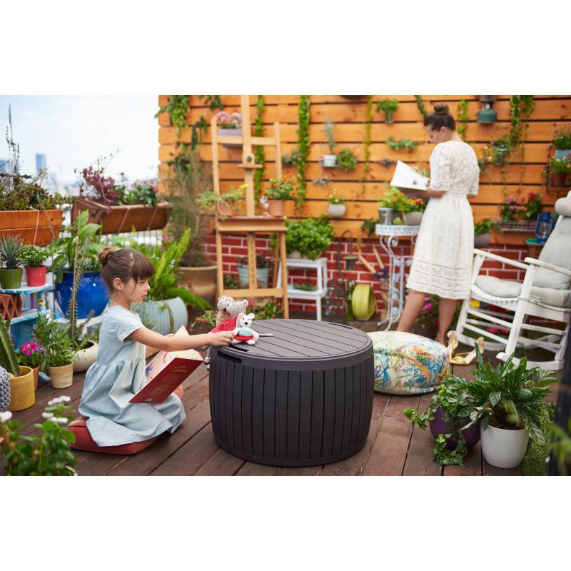 Keter - Coffre de jardin Circawood - 132 L - Gris - Image 8