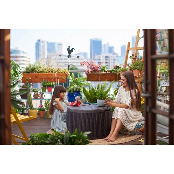 Keter - Coffre de jardin Circawood - 132 L - Gris - Image 5