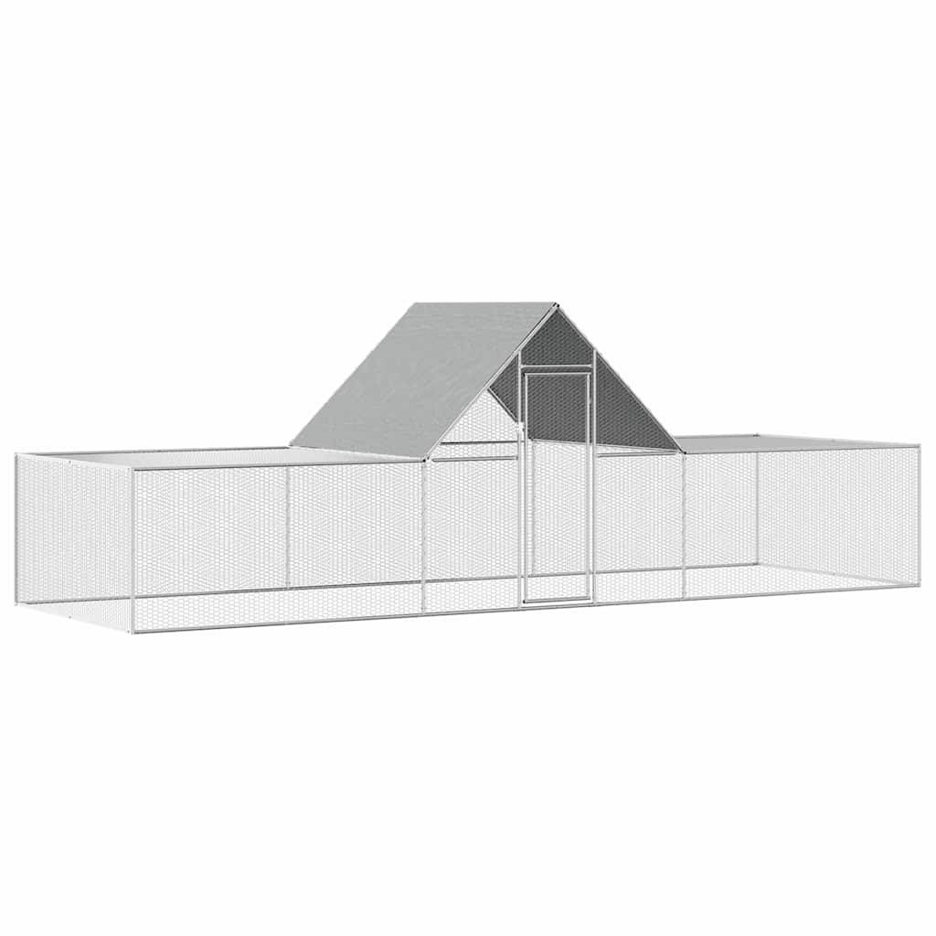 Poulailler acier argent  6 x 2 x 2 m  - Prolenta premium p3163.4 - Image 1