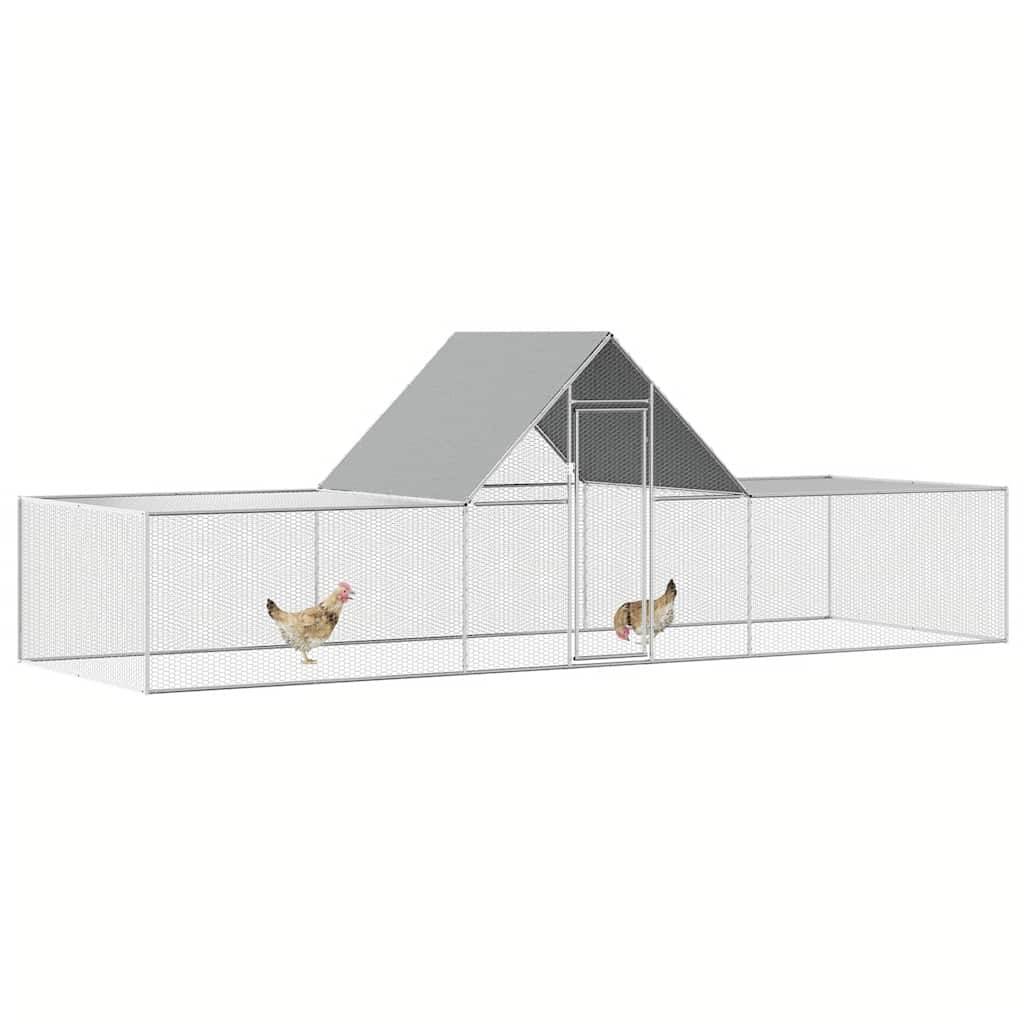 Poulailler acier argent  6 x 2 x 2 m  - Prolenta premium p3163.4 - Image 6