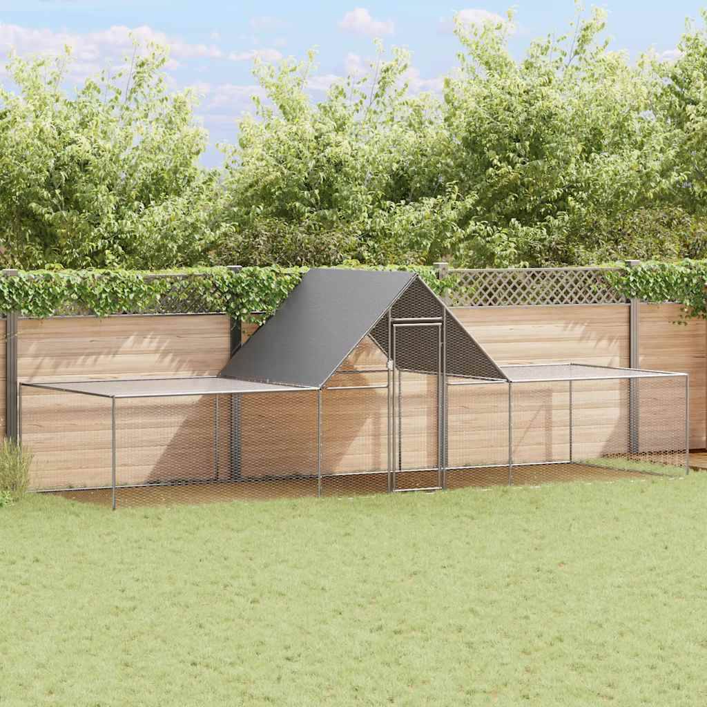 Poulailler acier argent 6 x 2 x 2 m - Prolenta premium p3163.4 - Image 2