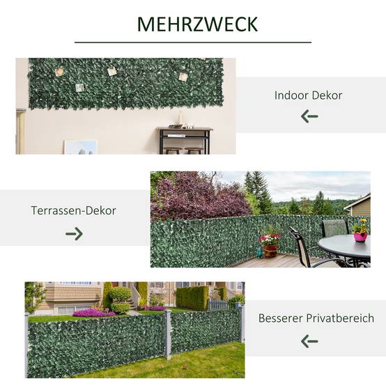 ComfortXL - Haie Artificielle Brise-Vue Rouleau 300x100cm Occultant Jardin Balcon Terrasse - ComfortXL Outdoor Living - Image 5