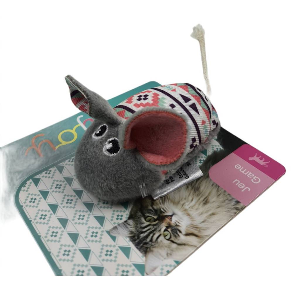 Zolux - Souris grise Kali. 14 x 5 x 3 cm. avec catnip. Jouet chat - Image 7