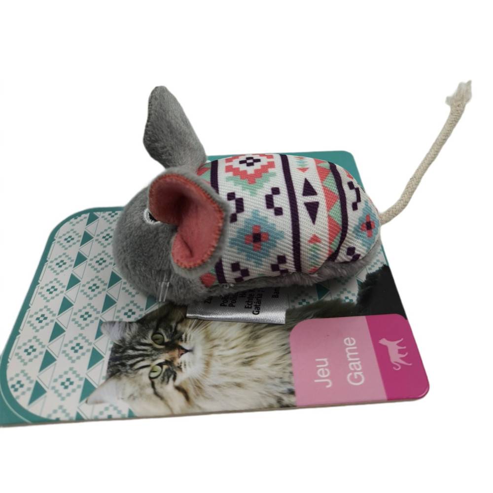 Zolux - Souris grise Kali. 14 x 5 x 3 cm. avec catnip. Jouet chat - Image 6