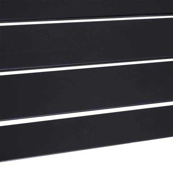 Mobilier de jardin 4 places : table + 2 bancs, métal, noir - Image 9