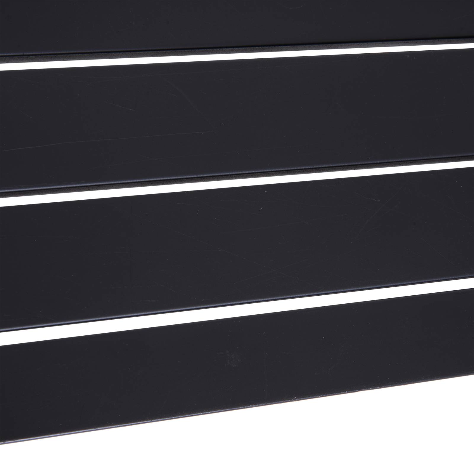 Mobilier de jardin 4 places : table + 2 bancs, métal, noir - Image 9