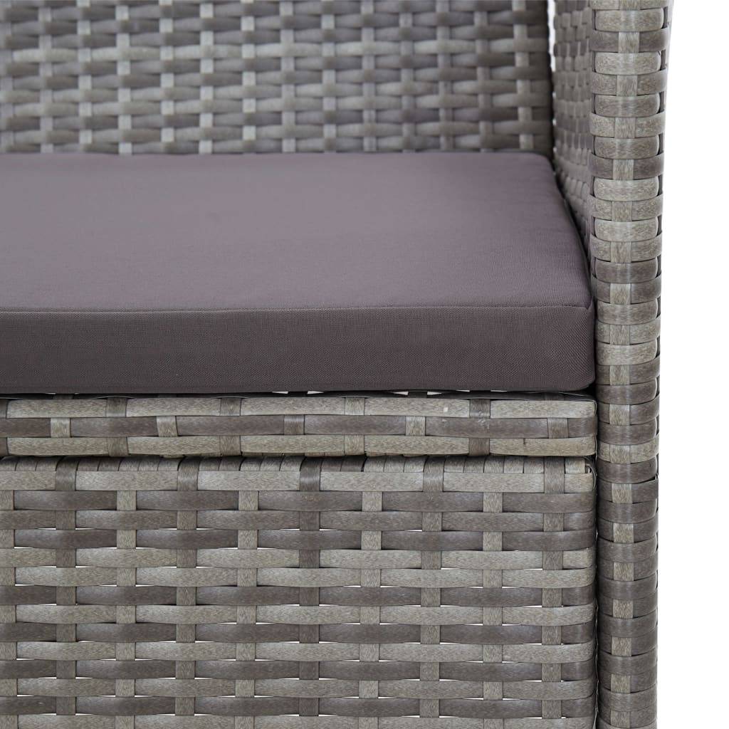 Vidaxl - Salon de jardin 4 pcs avec coussins résine tressée gris vidaXL 45812 - Image 5
