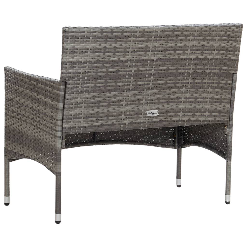 Vidaxl - Salon de jardin 4 pcs avec coussins résine tressée gris vidaXL 45812 - Image 6